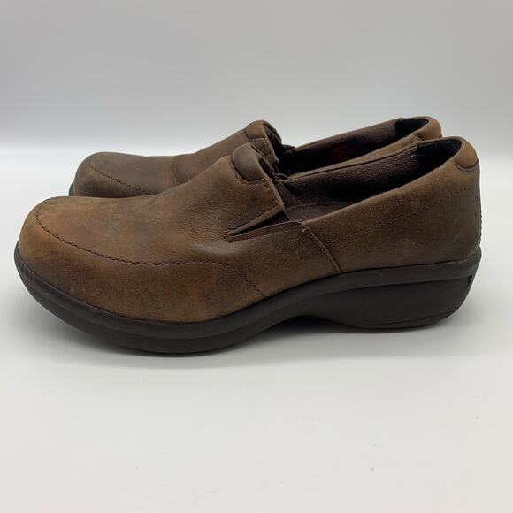 Red Wing Worx Womens 6 M Brown Slip on Leather Clog Support Cushion Steel Toe - Picture 3 of 13